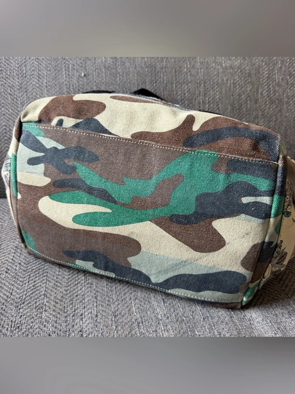 Y2K Harajuku Lovers by Gwen Stefani Embroidered Camouflage Toaster Style Bag